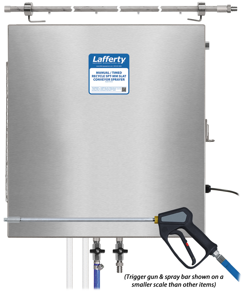 (image for) Lafferty Manual /Timed Recycle SPT-MM Slat Conveyor Sprayer (No Spray Bar Hose)