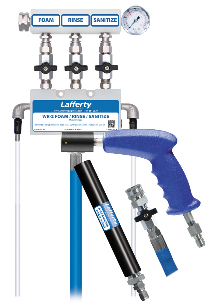 (image for) Lafferty WR-2 Foam / Rinse / Sanitize W/ Pistol Grip Gun Kit