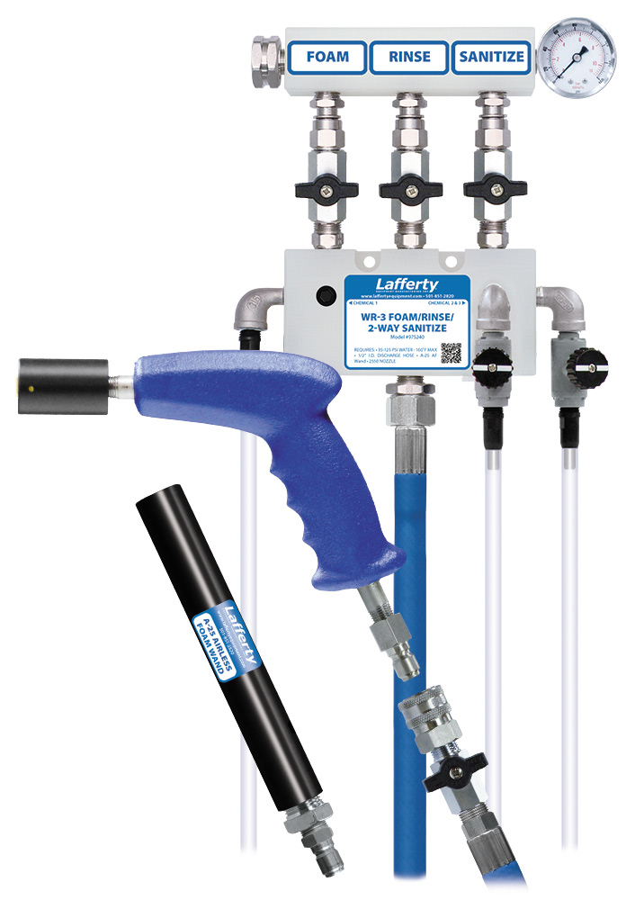 (image for) Lafferty WR-3 Foam/Rinse/2-Way Sanitize W/Pistol Grip Gun Kit