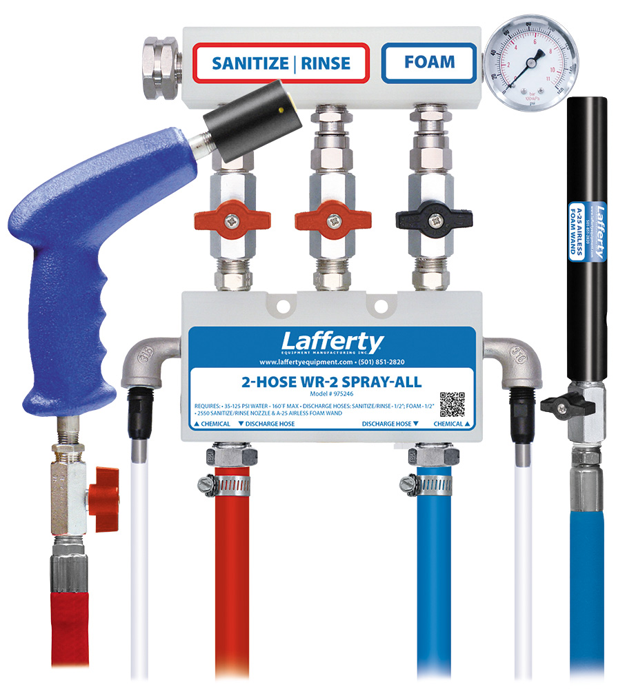(image for) Lafferty 2-Hose WR-2 Sanitize - Rinse / Foam