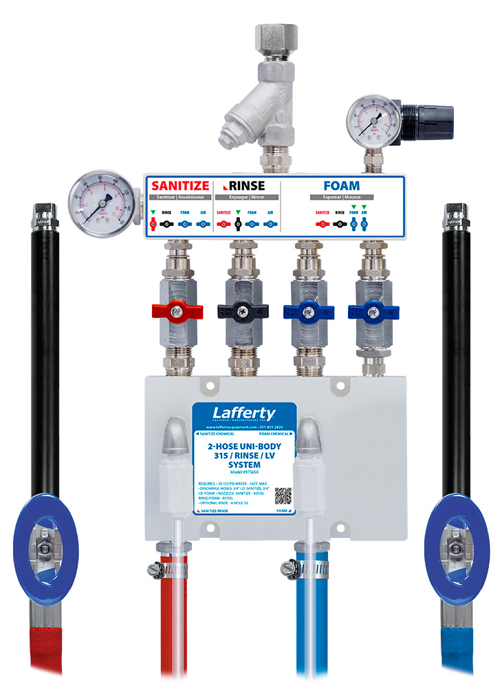 (image for) Lafferty 2-Hose Uni-Body 315 Sanitize / Rinse - LV Foam System