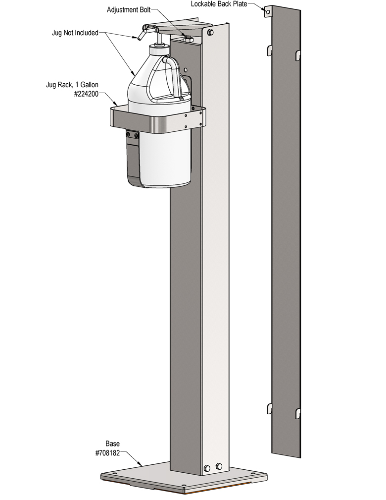 (image for) Lafferty Sentinel 1-Gallon Hand Sanitizer Dispenser - Floor Model