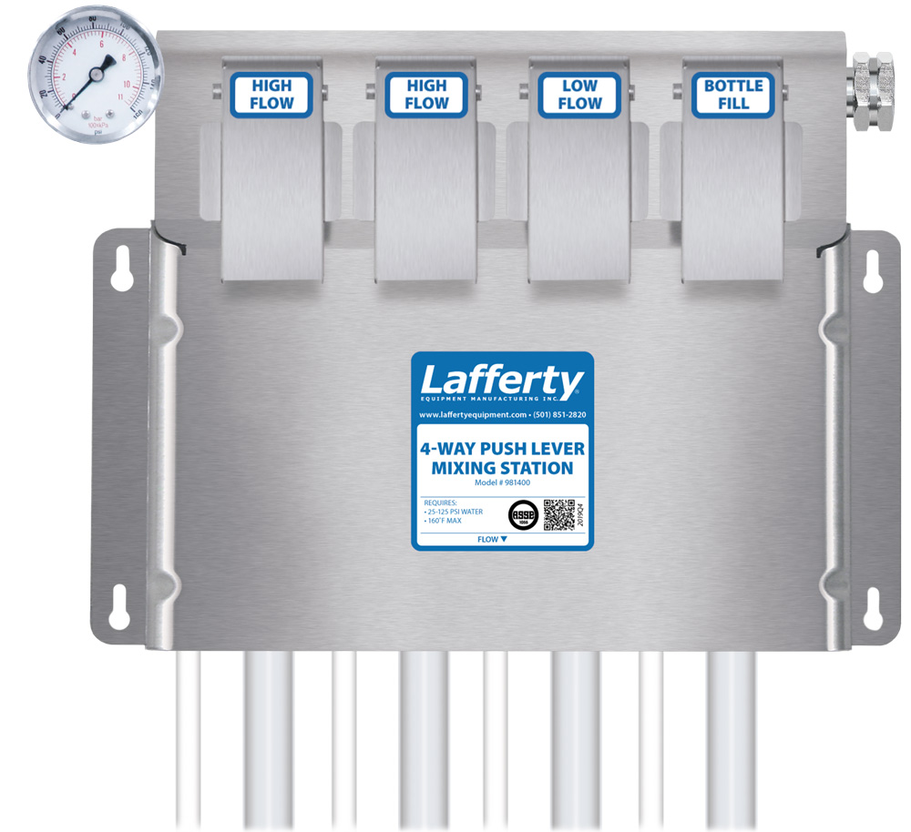 (image for) Lafferty 4-Way Push Lever Mixing Station