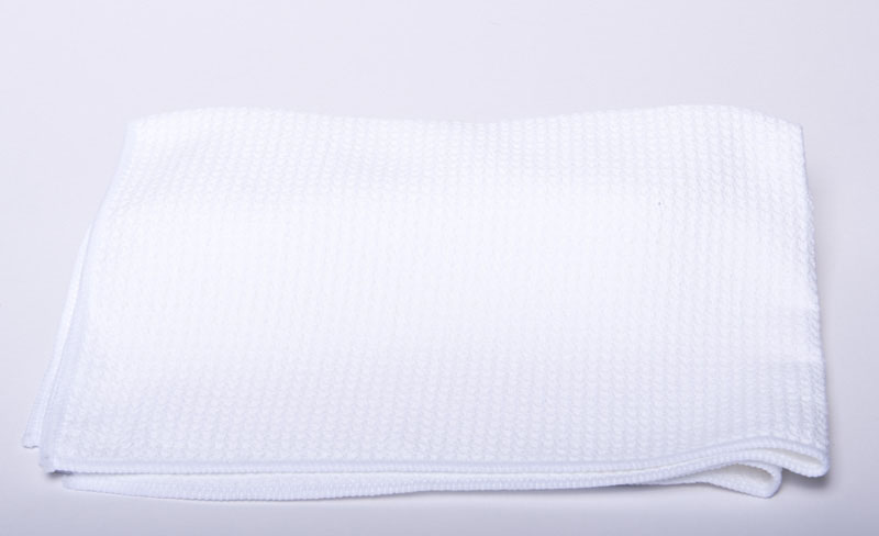 White Microfiber Waffle Weave Towels, 16x24, case of 40