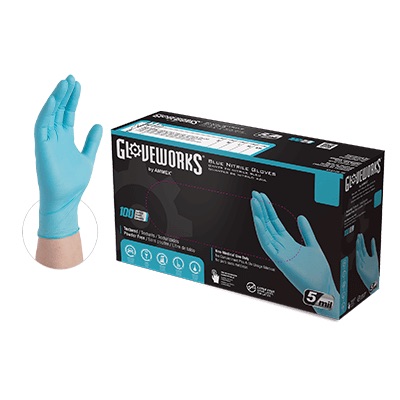 Gloveworks BINPF46100 Black Nitrile Latex Free Disposable Glove, Large –  Toolbox Supply