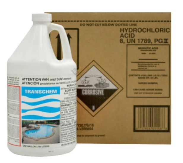 (image for) Transchem Muriatic Acid, 4x1 Gal Case