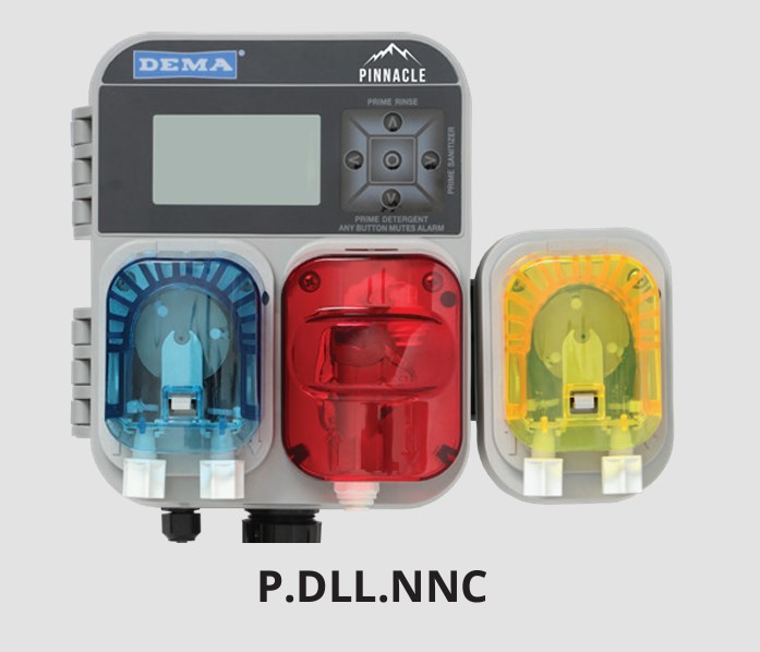 (image for) DEMA Pinnacle Dry Detergent, plus 2 Liquid Warewash Dispenser