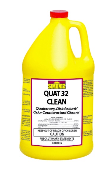 (image for) Simoniz Quat 32 Clean, Hospital Disinfectant, 4 gal case