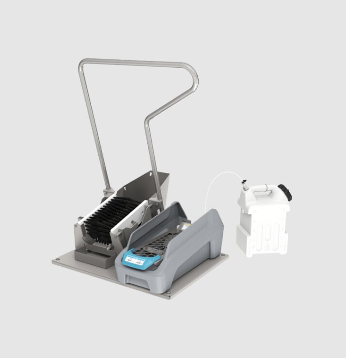 (image for) FOAMit Airless Footwear Sanitizing Unit with Boot Scrubber and Combo Base Plate (SS4-MBS-BS)