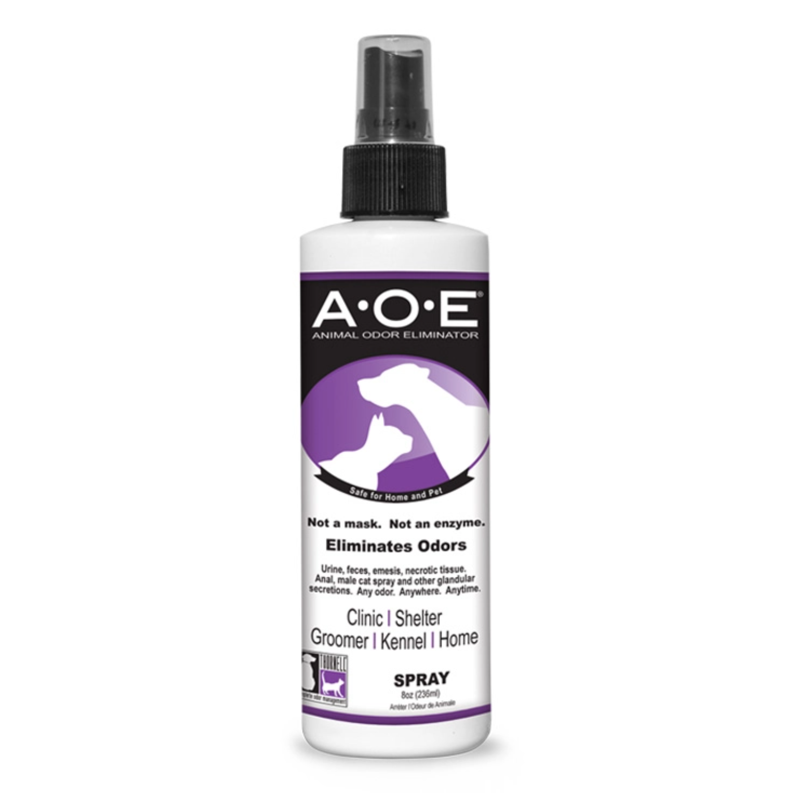(image for) A.O.E. Animal Odor Eliminator Spray, case of 48, 8oz Spray Bottles
