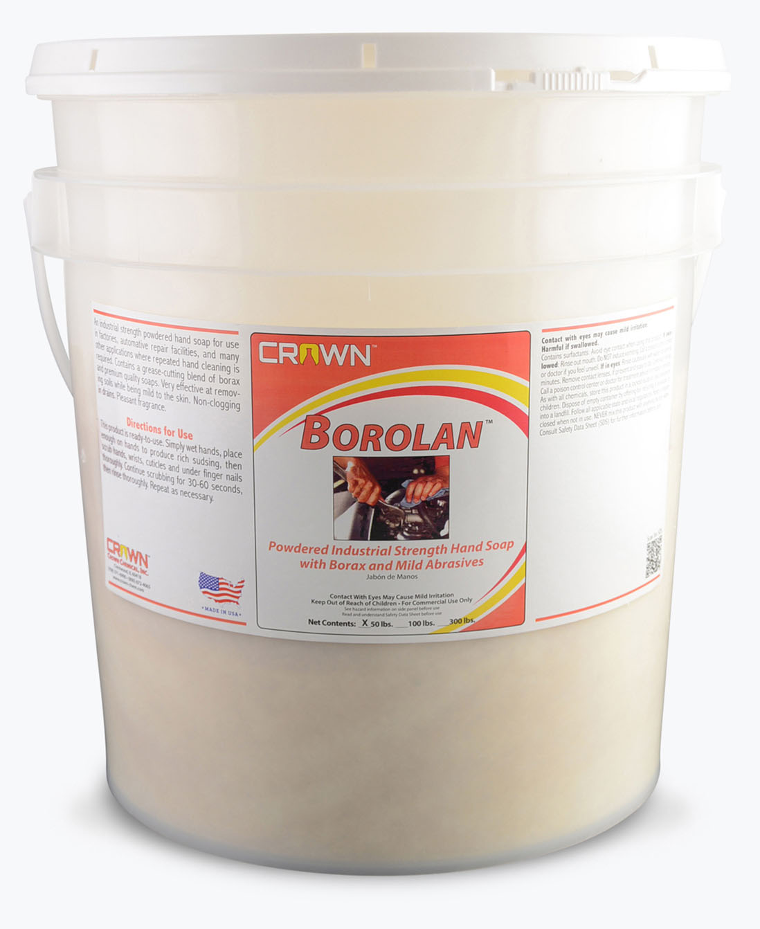 Borolan Powdered Hand Soap with Borax, 50 lbs pail