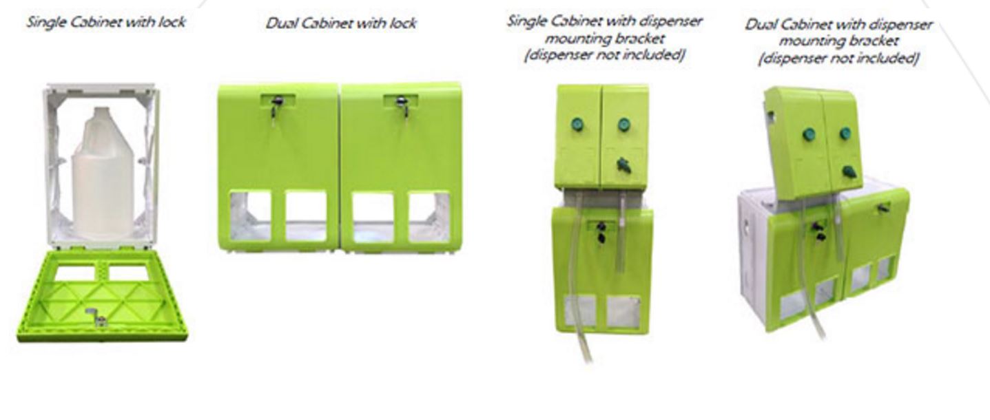 (image for) Knight Dual Storage Cabinet with lock for two 1 gallon or 5 liter containers