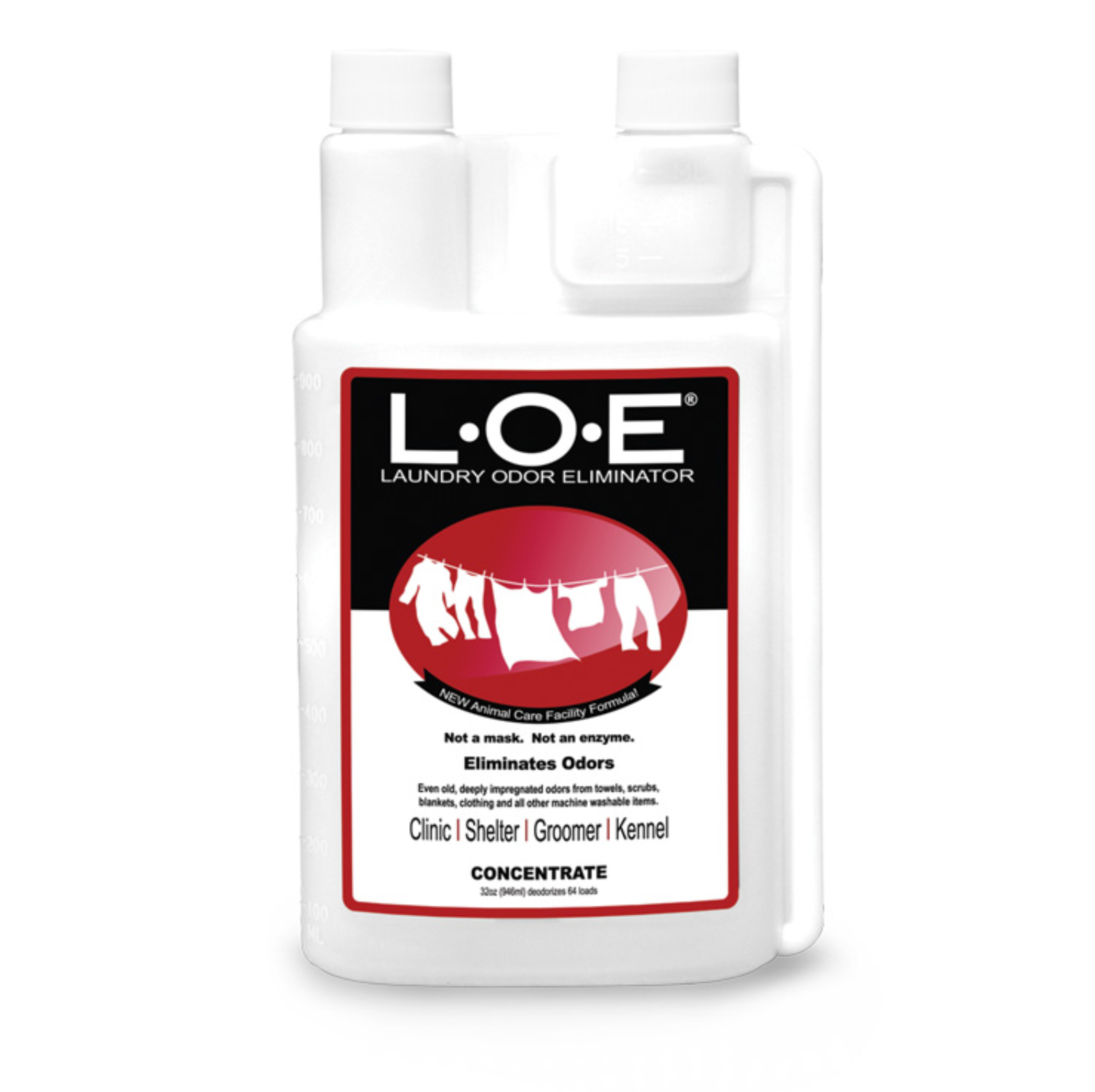 (image for) L.O.E. Laundry Odor Eliminator Concentrate, case of 12, 32oz