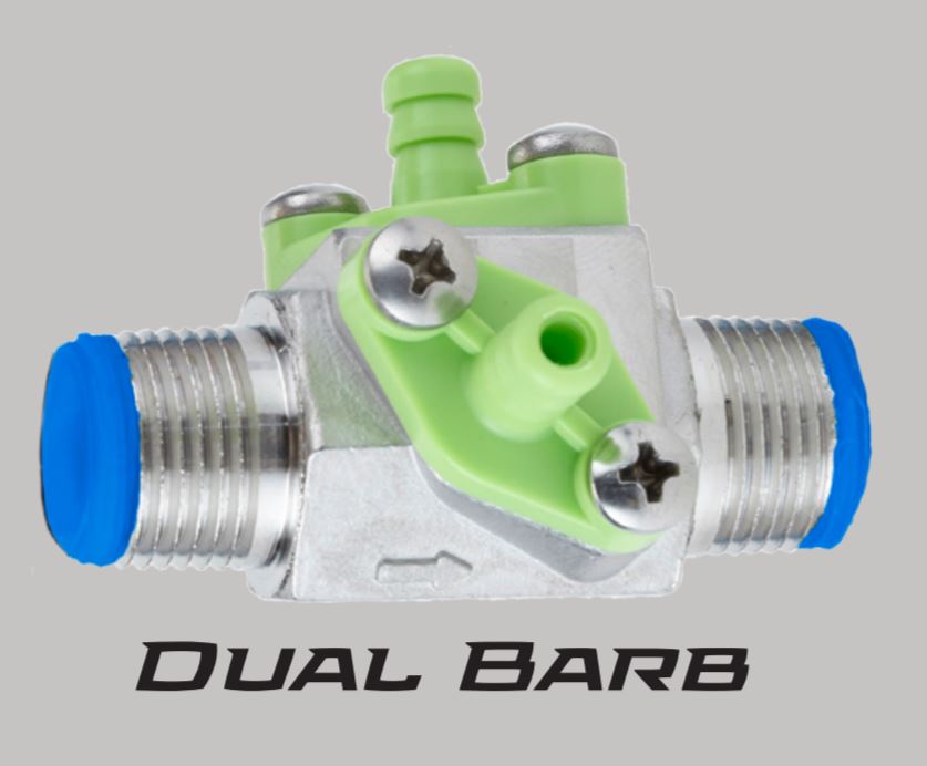 (image for) DEMA Rocket Injector, Dual Barb, Blue, 2.6gpm (221.086)